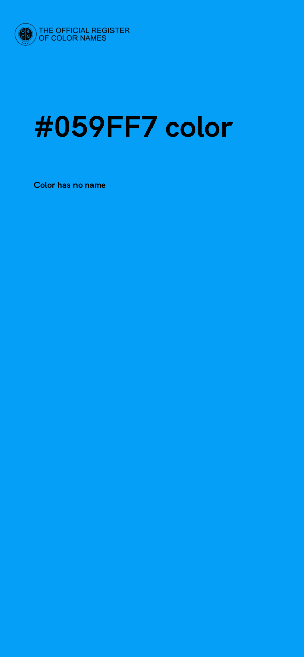 #059FF7 color image