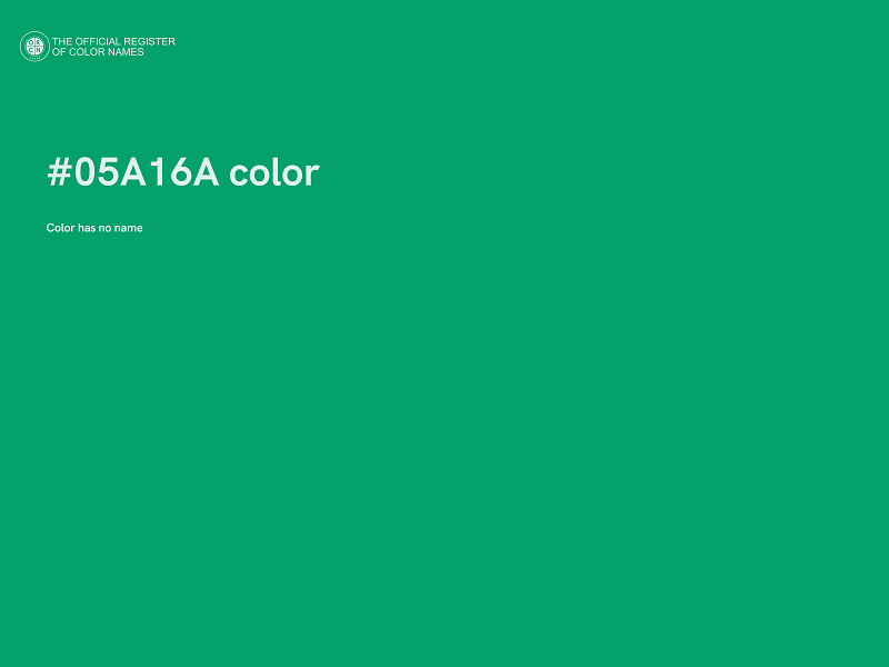 #05A16A color image