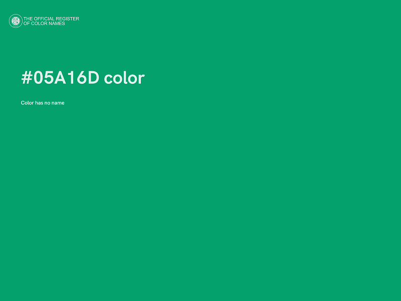 #05A16D color image