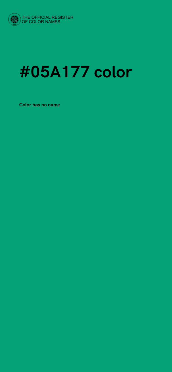 #05A177 color image