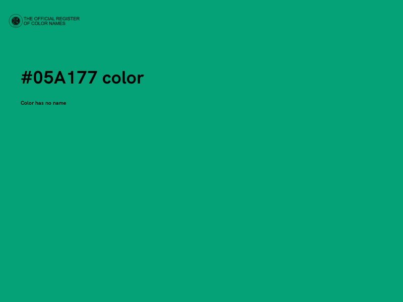 #05A177 color image