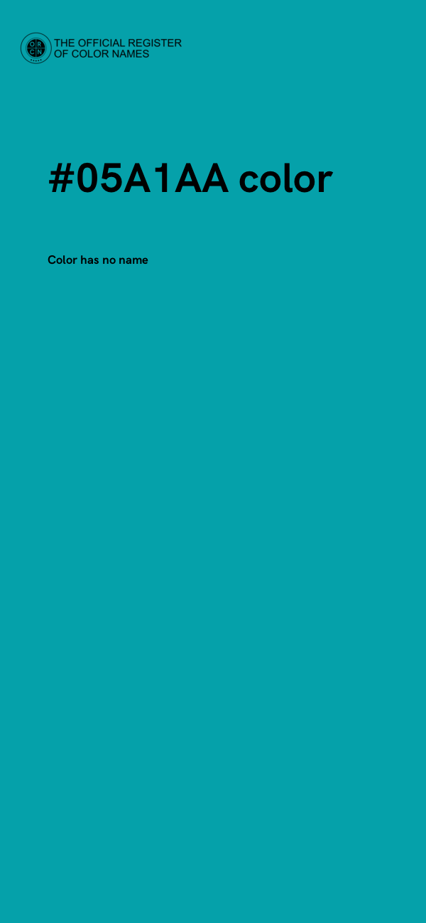 #05A1AA color image