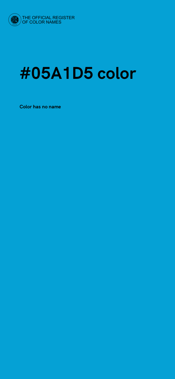 #05A1D5 color image