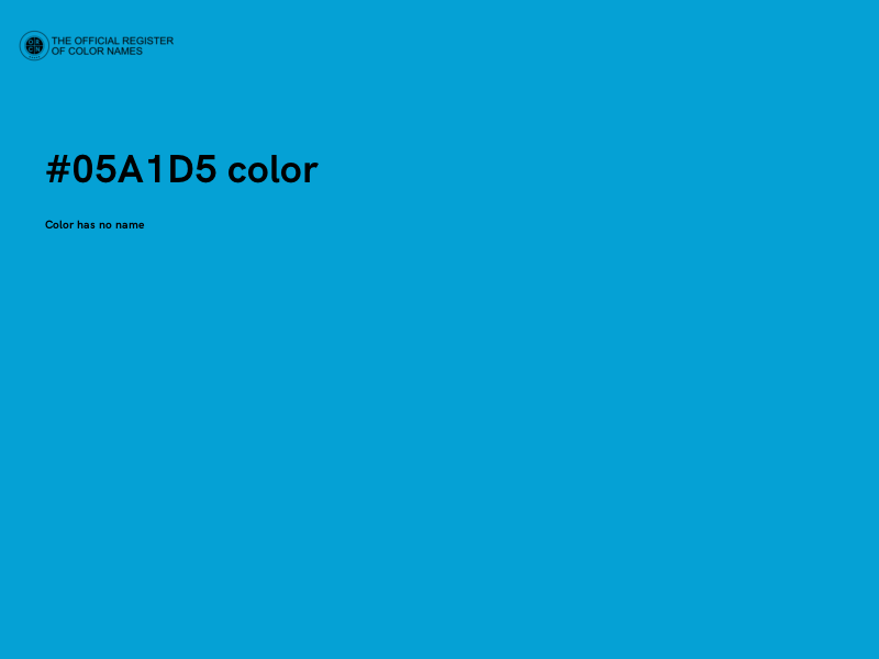 #05A1D5 color image