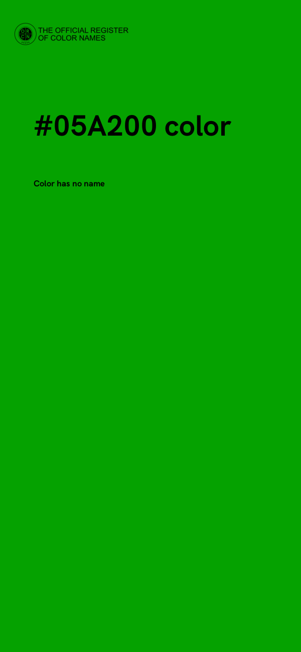 #05A200 color image