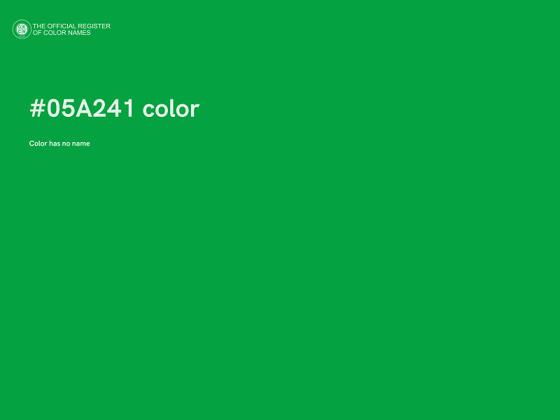 #05A241 color image