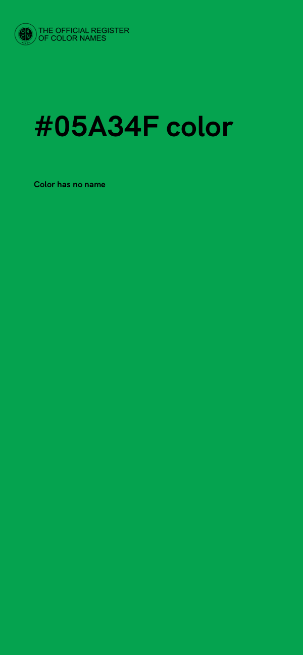 #05A34F color image