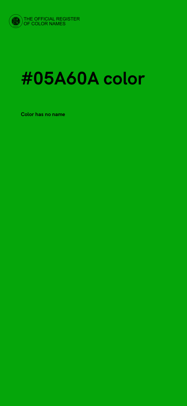 #05A60A color image