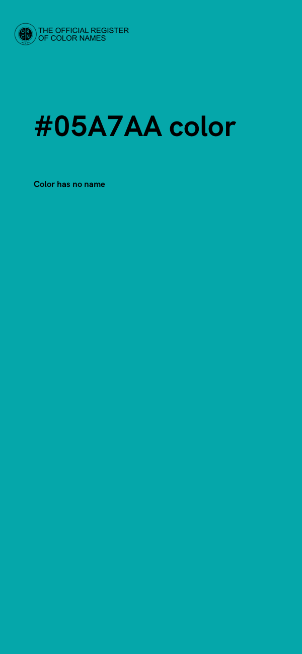 #05A7AA color image