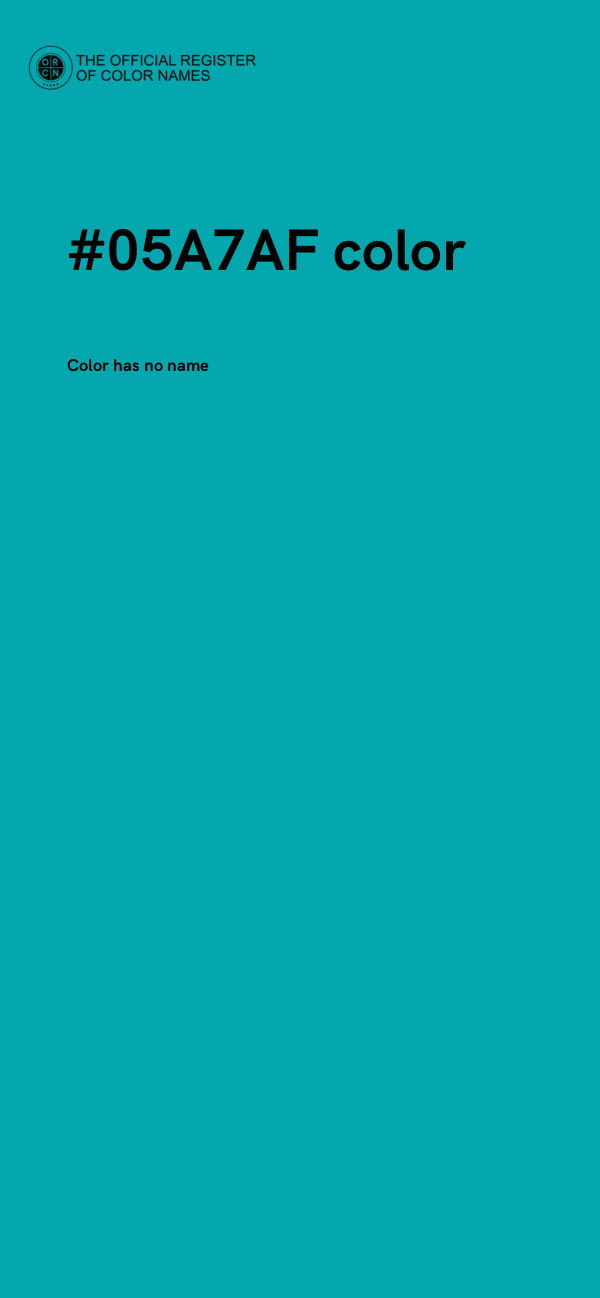 #05A7AF color image