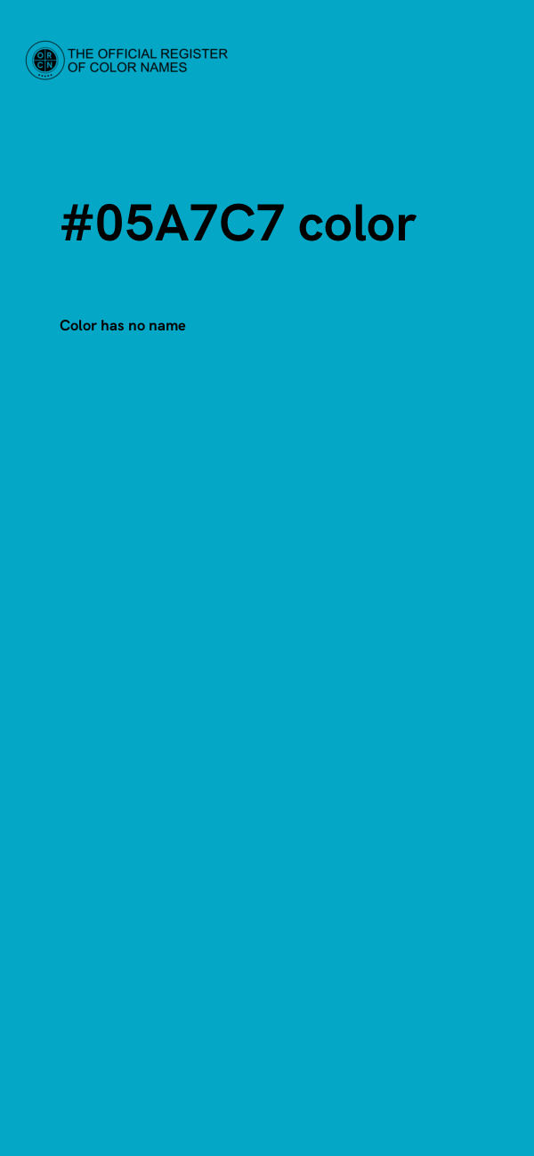 #05A7C7 color image