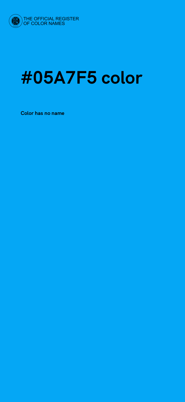 #05A7F5 color image