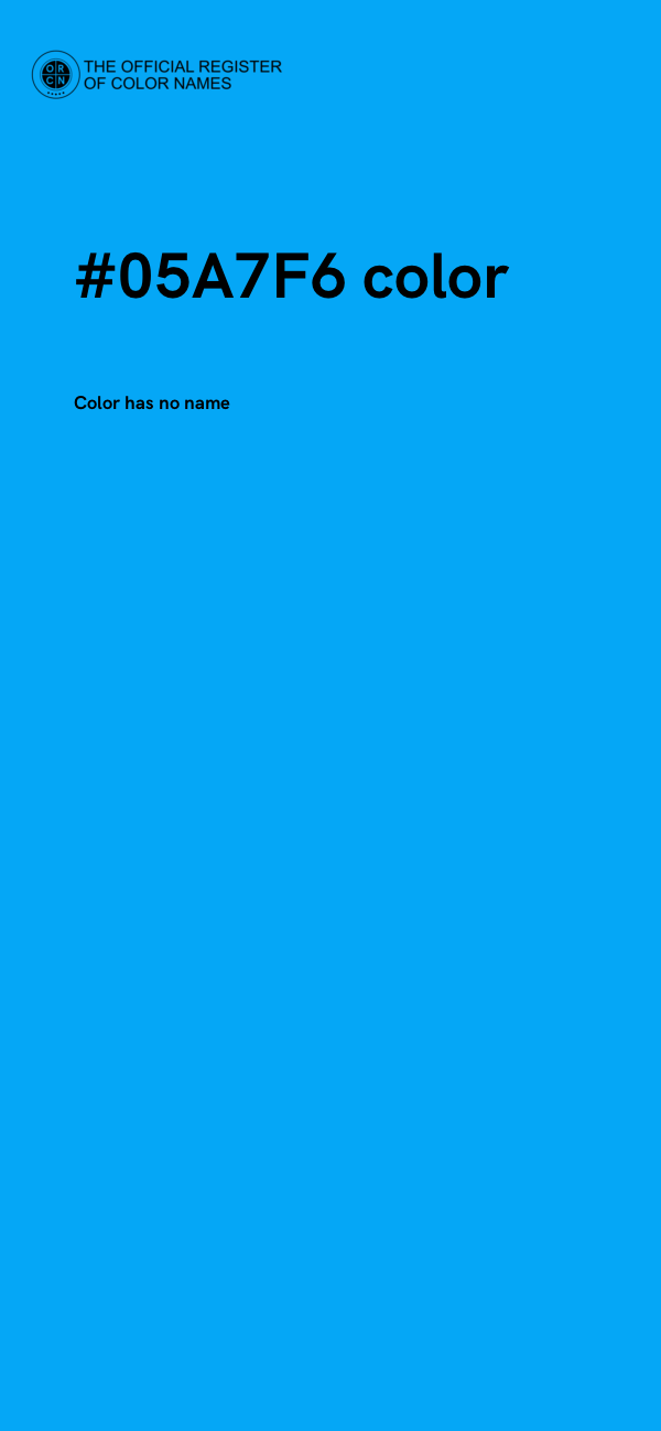 #05A7F6 color image