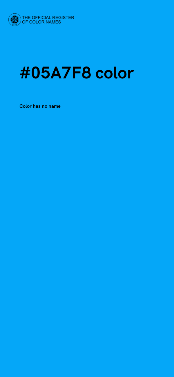 #05A7F8 color image