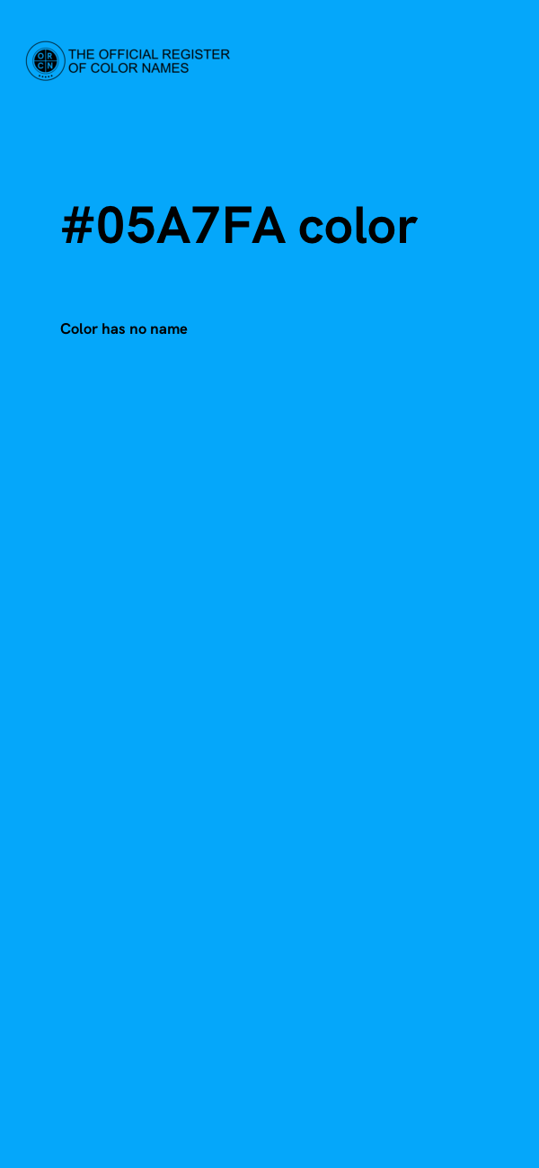 #05A7FA color image