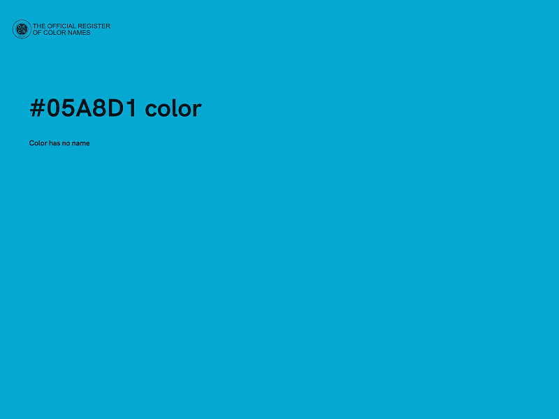 #05A8D1 color image
