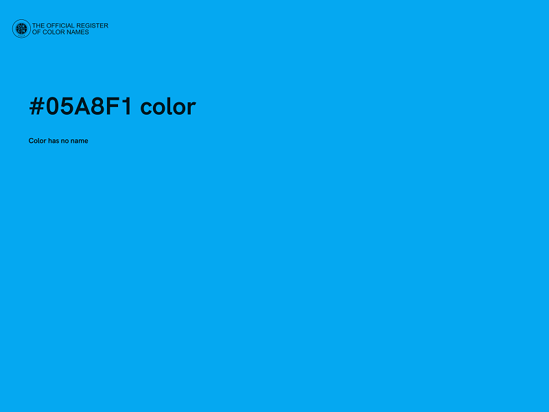#05A8F1 color image