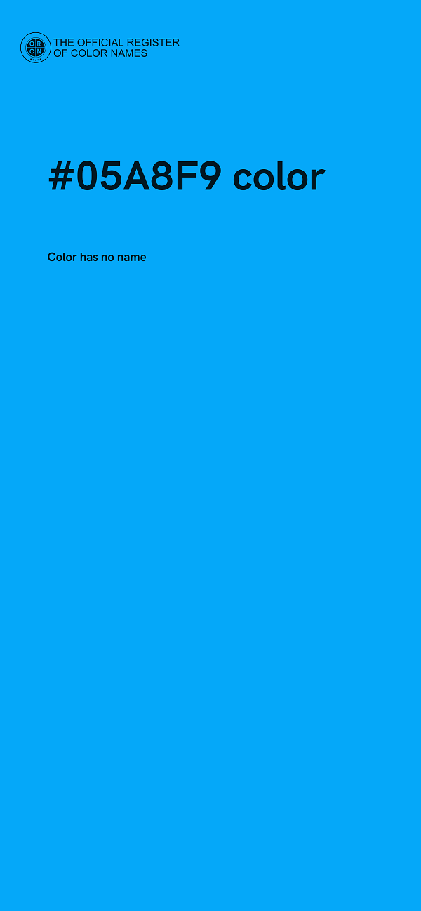 #05A8F9 color image