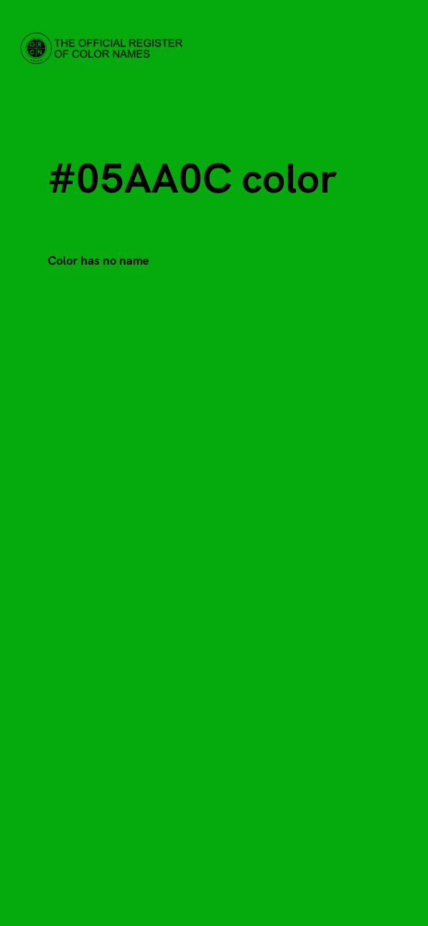 #05AA0C color image