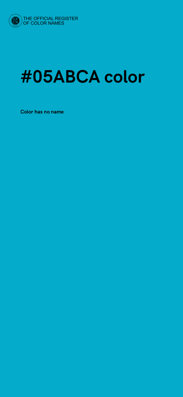 #05ABCA color image