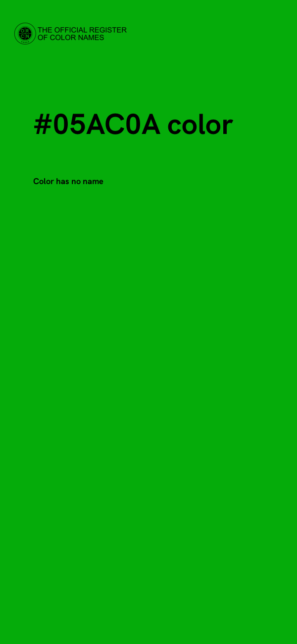 #05AC0A color image