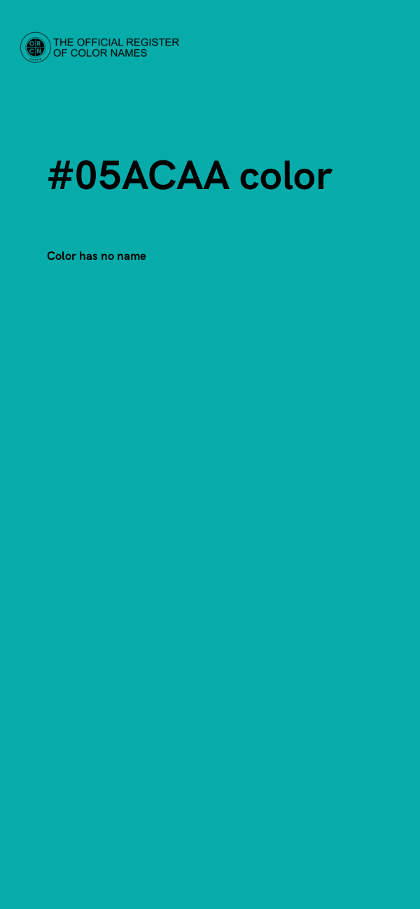 #05ACAA color image
