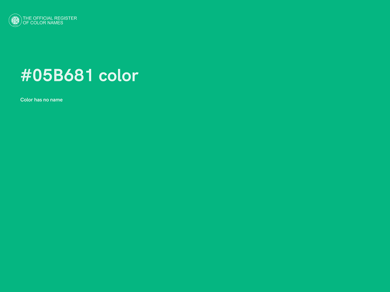 #05B681 color image