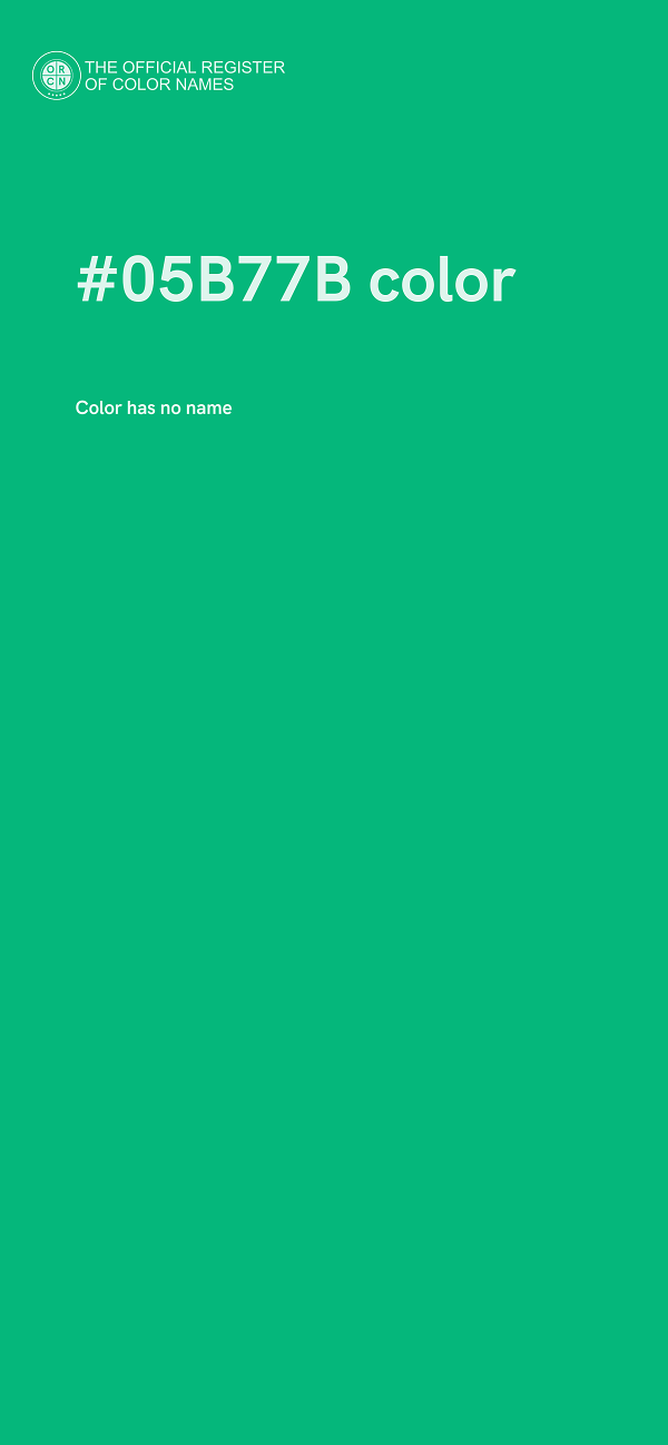 #05B77B color image