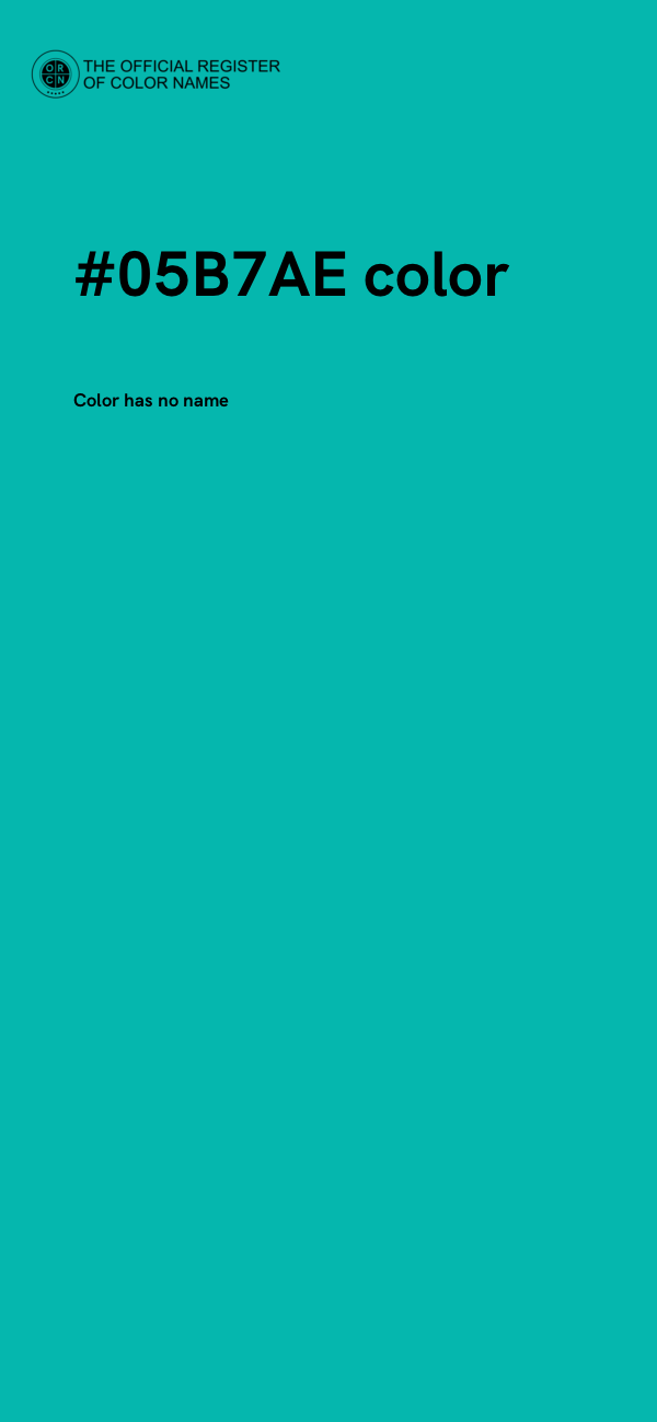 #05B7AE color image