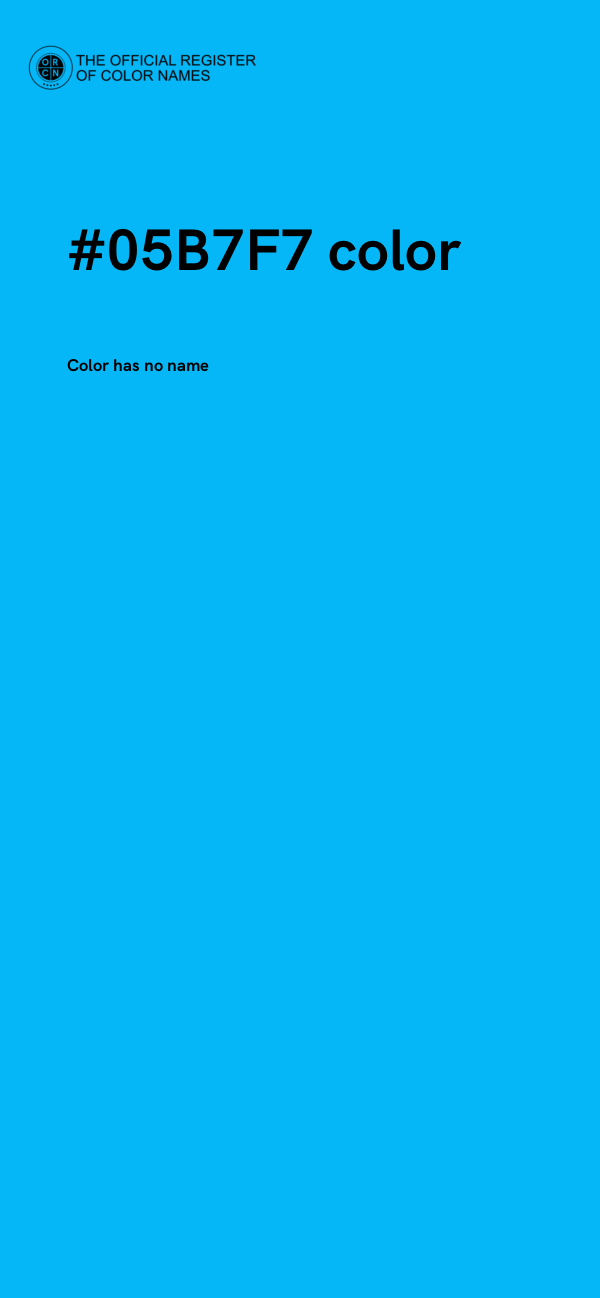 #05B7F7 color image
