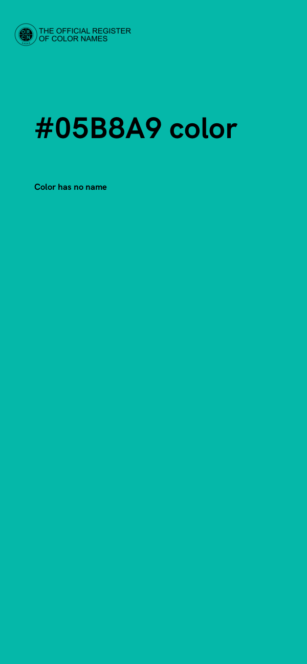#05B8A9 color image