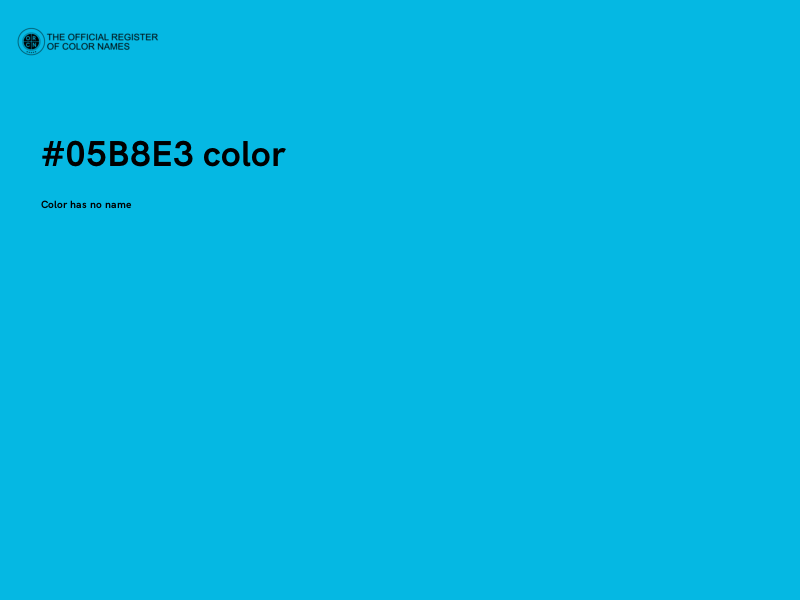 #05B8E3 color image