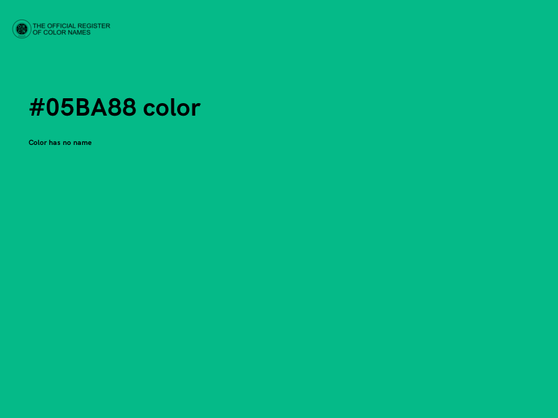 #05BA88 color image
