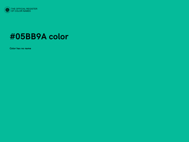 #05BB9A color image