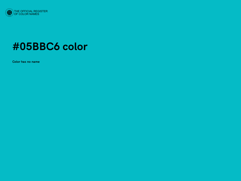 #05BBC6 color image