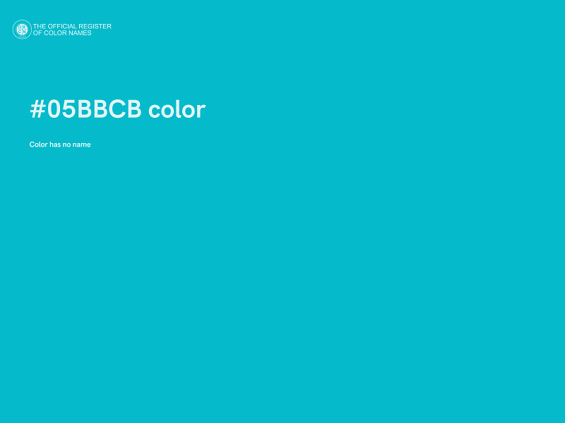 #05BBCB color image