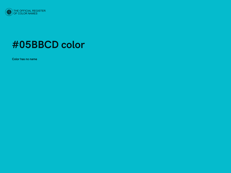 #05BBCD color image