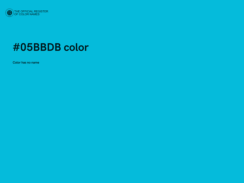 #05BBDB color image