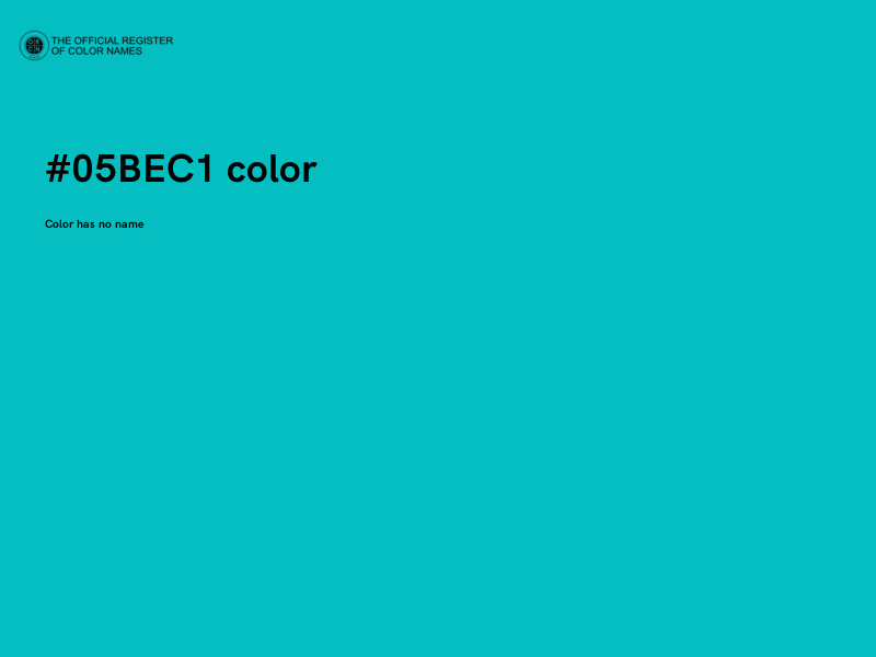 #05BEC1 color image