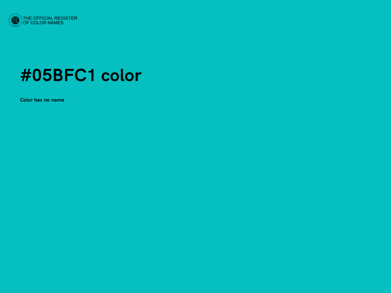 #05BFC1 color image