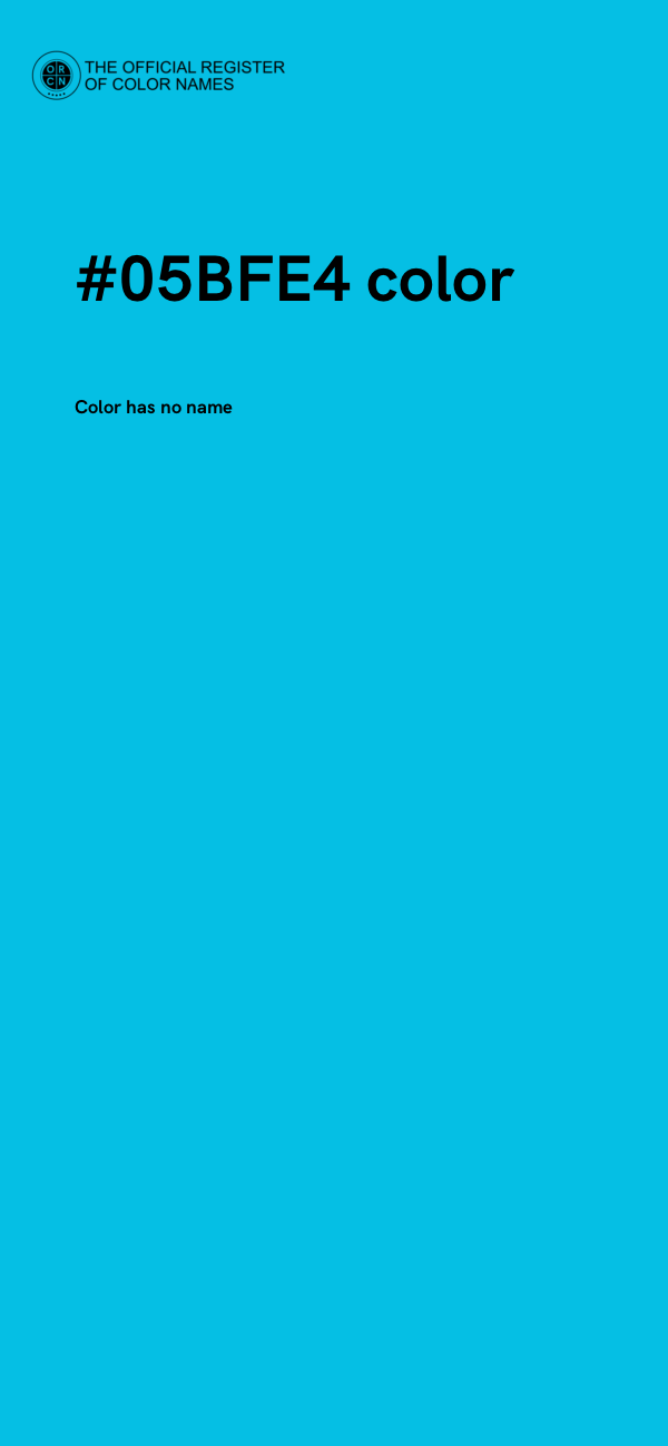 #05BFE4 color image
