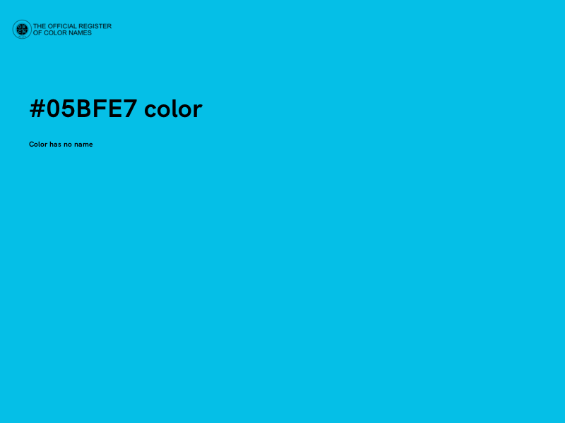 #05BFE7 color image
