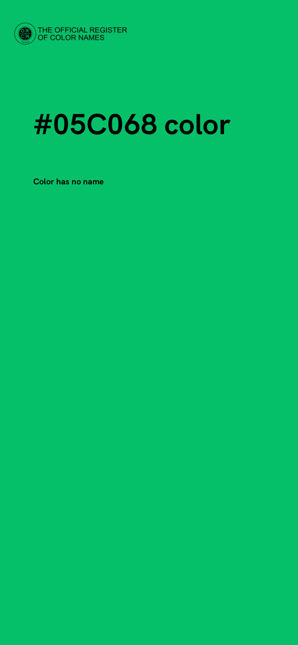 #05C068 color image