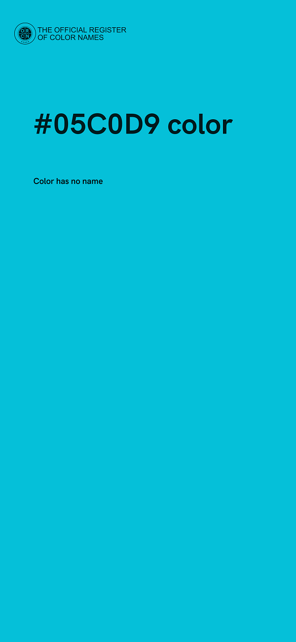 #05C0D9 color image