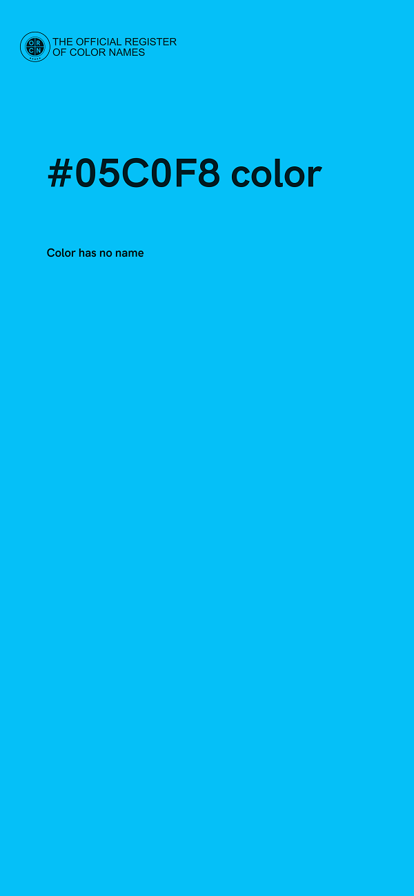 #05C0F8 color image