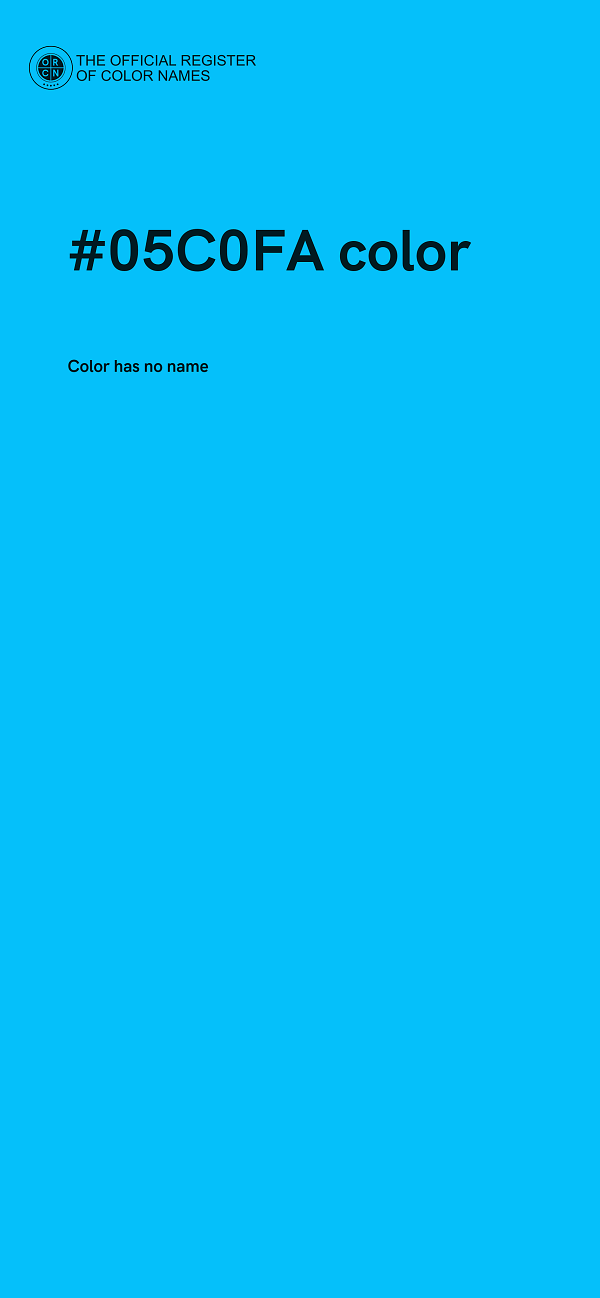 #05C0FA color image