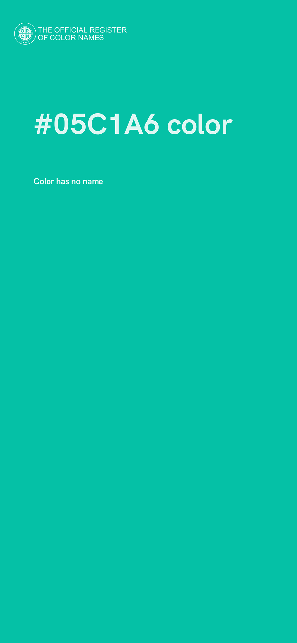 #05C1A6 color image
