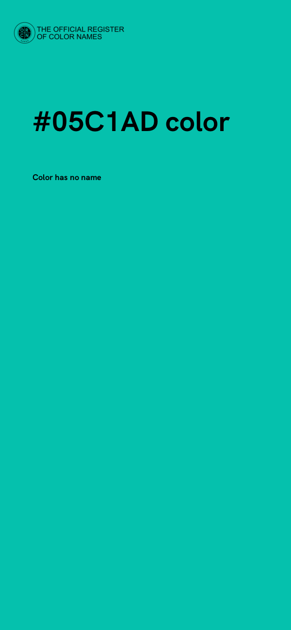#05C1AD color image