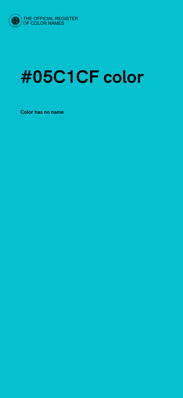 #05C1CF color image