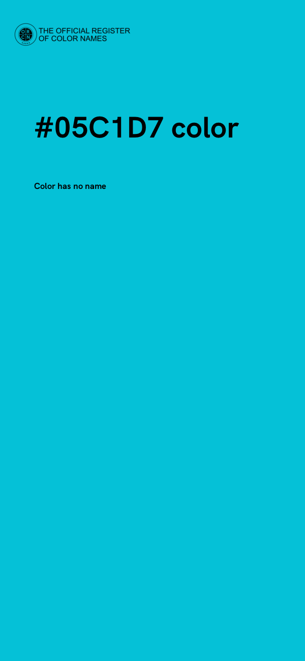 #05C1D7 color image